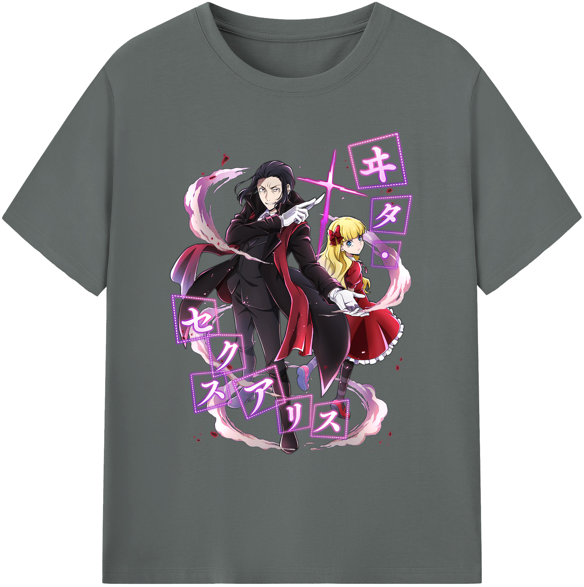 （画像用） 文豪ストレイドッグス Bungo Stray Dogs 綿100％ メンズ半袖Tシャツ｜肌触りやわらか＆通気性